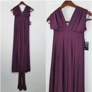 NEW! Purple Convertible Maxi Dress Long Halter Straps Voted #1 Dress on 🌎 Earth